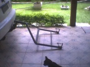 Cambão tipos e usos - isolado para tracionar buggies - vista lateral