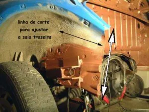 Corte direto na lata do Fusca