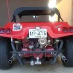 Lanternas (sinaleiras) no buggy Glaspac do Clayton Santon, com sinaleiras traseiras de moto