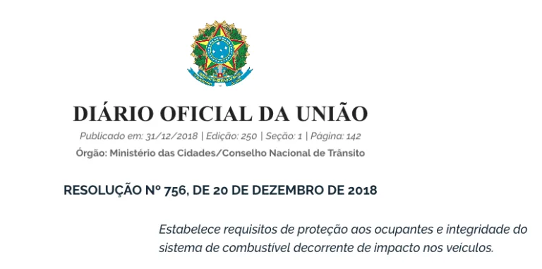 facsimile da Resolução 526, que faz a definição legal do buggy