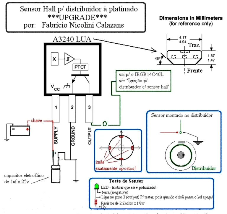 Sensor Hall em Distribuidor