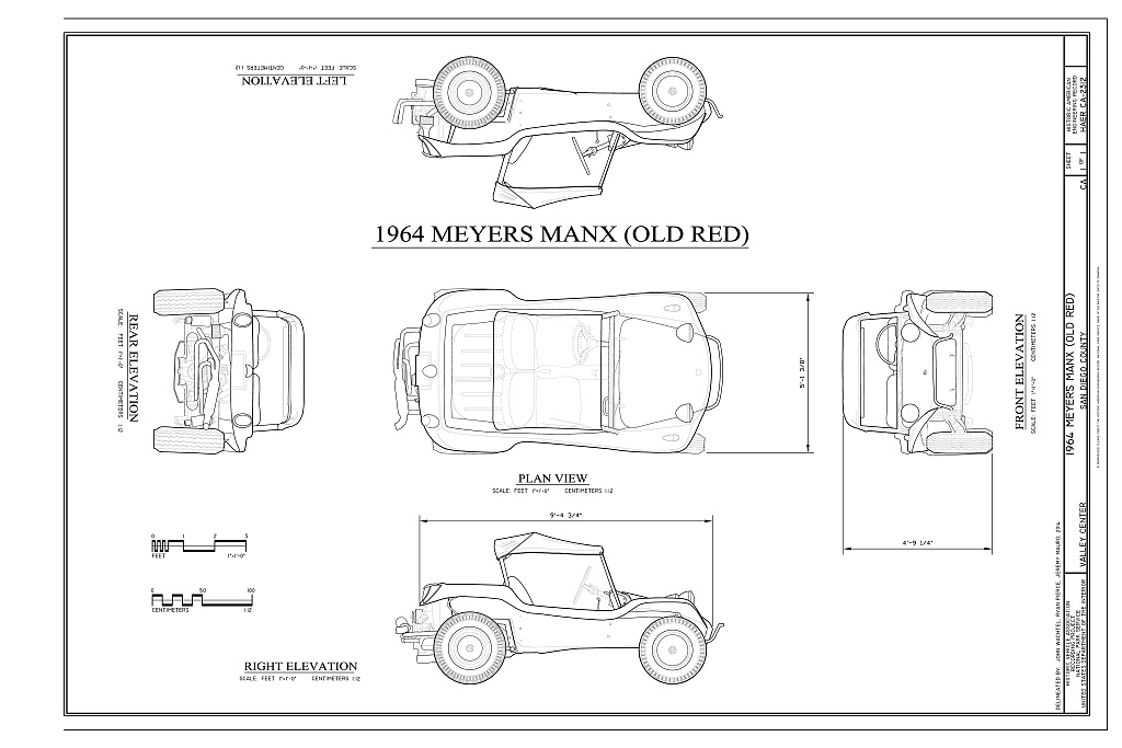Old Red blueprint - Biblioteca do Congresso Americano.